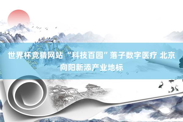 世界杯竞猜网站 “科技百园”落子数字医疗 北京向阳新添产业地标