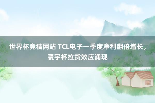 世界杯竞猜网站 TCL电子一季度净利翻倍增长，寰宇杯拉货效应涌现